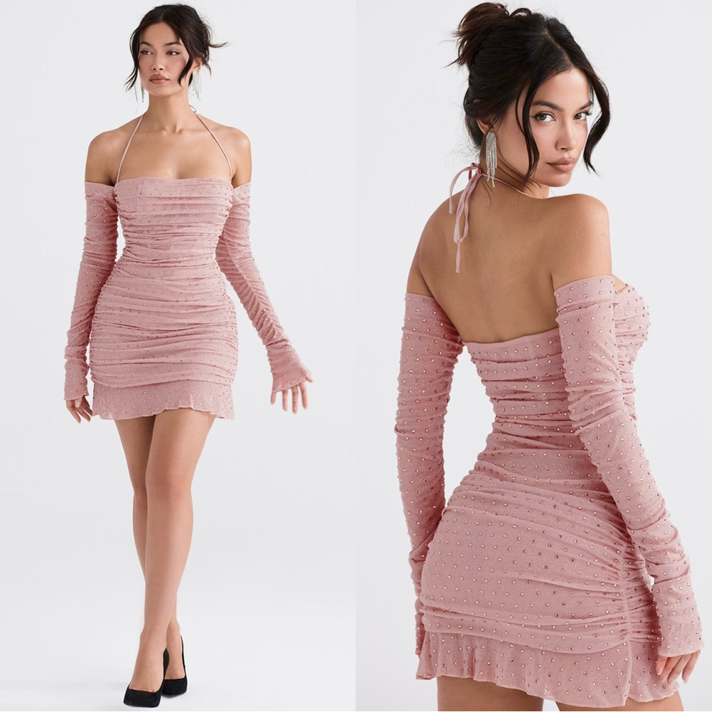 House Of CB Estella Soft Pink Mini Dress